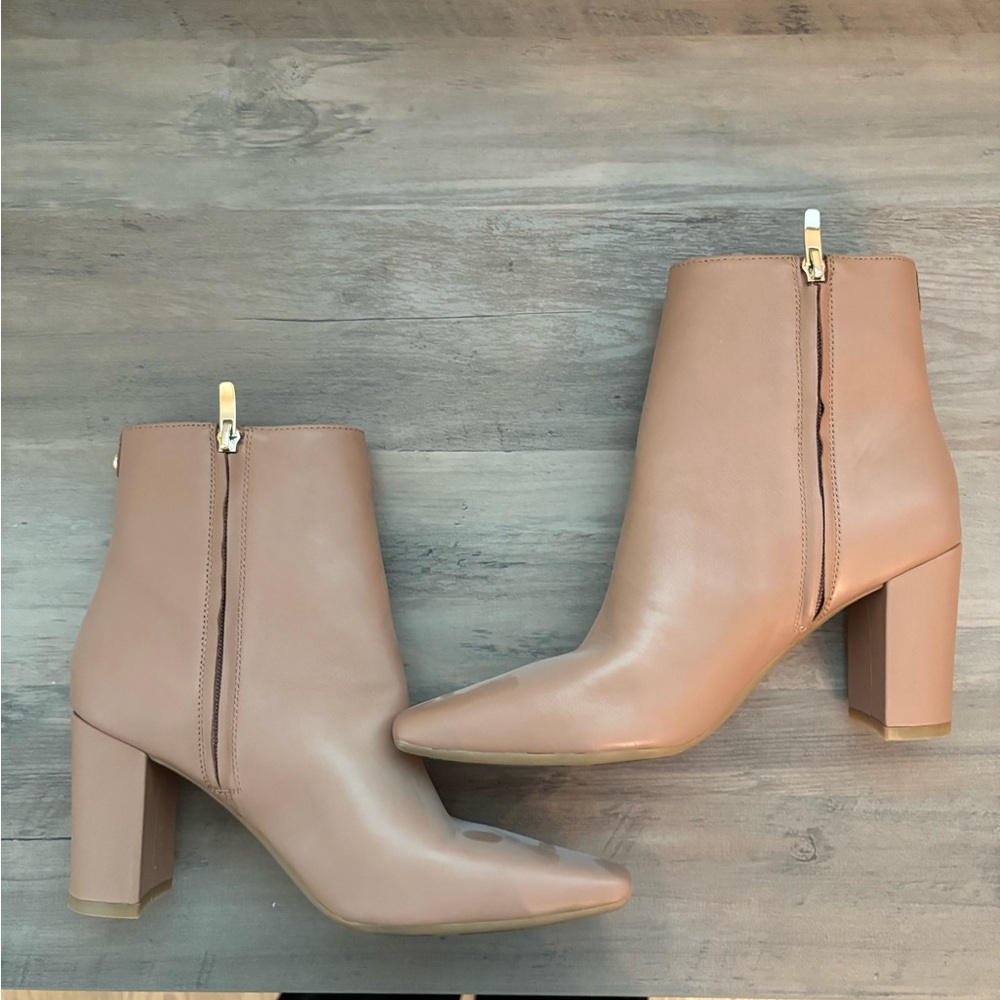 Nine West Taupe Heeled Boots